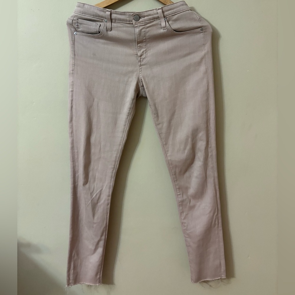AG Adriano Goldschmied legging ankle raw hem jean blush pink 28R